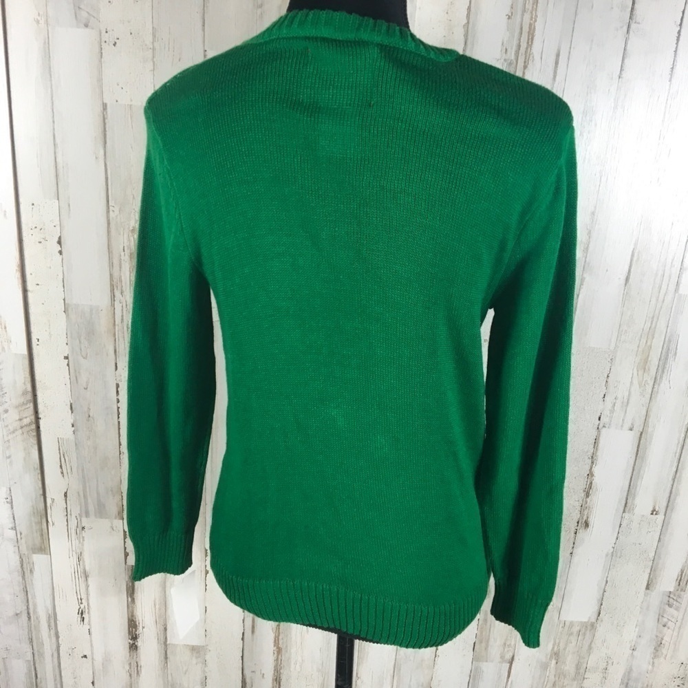 Jem Holiday Sweater Santa Christmas Green Xmas NWT - Picture 4 of 6